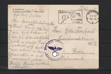 D128) Deutsches Reich Karte mit Stempel INSTERBURG Turnierplatz des Ostens Zensu