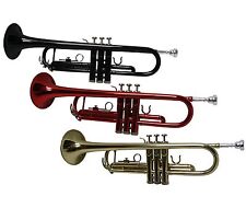 Bb - TROMPETE (rot, schwarz, gold) im Softkoffer SET + Mundstück -BLASINSTRUMENT