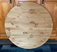 Tischplatte Rund Massivholz aus Kiefer, geölt, Durchmesser 90cm, Stärke: 2,4cm