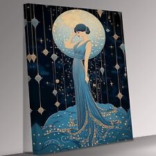 Art Deco Mond Dame im