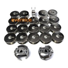 2 Stück 91-105544-91 14 mm Spulenkapsel + 20 Spulen für Pfaff 1006 2028 6152 ++