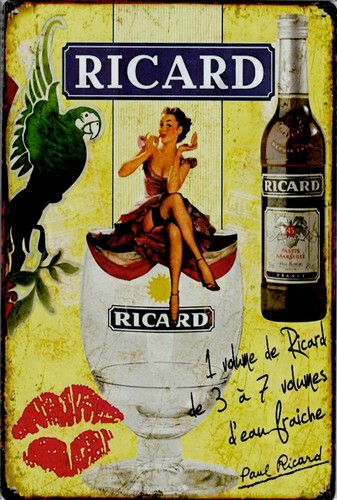 Blechschild ricard 20x30cm - blechschild,