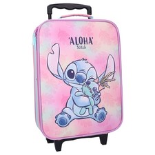 Disney Stitch Trolley Koffer Kinder Mädchen Kinderkoffer mit Rollen Trolly Pink