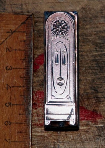 Standuhr kupferdruckstock - standuhr,