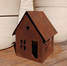 Deko Haus Windlicht Edelrost Garten Rost Eisen