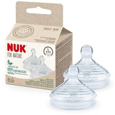 NUK for Nature Ersatz-Trinksauger für Babyflasche Klein 0-6 Monate Nachhaltig