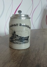 Jubiläumsbierkrug mit Zinndeckel. Schulschiff Deutschland