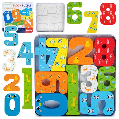 Malplay holzpuzzle zahlen - holzpuzzle,