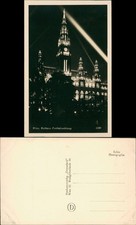 Ansichtskarte Wien Rathaus Festbeleuchtung 1932