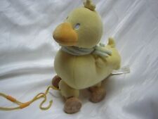 TCM / TCHIBO Ziehtier Stofftier ENTE WILLI WATSCHEL zum Ziehen gelb Holzrollen