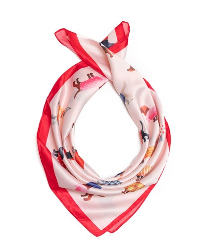 Halstuch damen rot hunde motiv - damen,