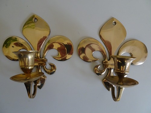 Messing wandkerzenhalter - messing,