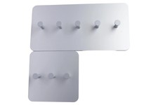 Moderne Garderoben Hakenleiste 2-teilig 8 Haken Silber Metall Flur Diele