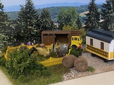 H0 Diorama, Zirkus Erweiterung mit Kamele von Preiser