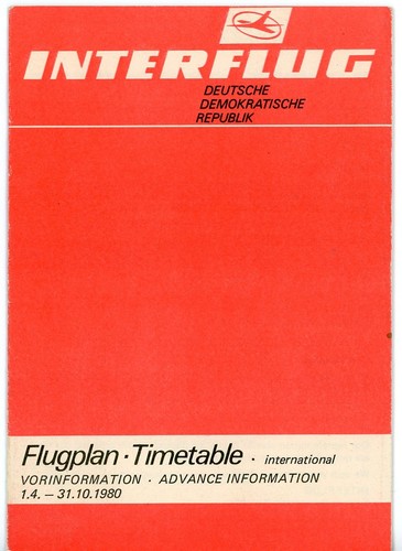 Ddr flugplan interflug - flugplan,