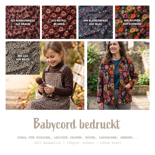 Feincord bedruckt