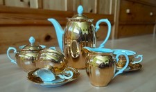 Mokkaservice 2 Personen Bavaria EB,Porzellan, goldfarben oder vergoldet?