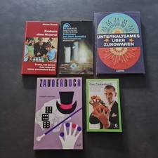 5 Bücher-Zauberbücher-Kartentricks-Magie-Zauberei-Zaubertricks-Karten-BälleSeile