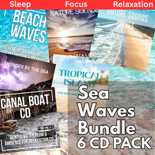 WAVES SOUNDS CD BUNDLE x6 CDS | Nature Sounds for Sleep, Relaxation, Calm, Focus