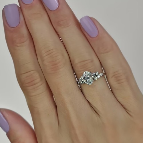 950 platin funkelnder ring - 950,