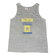 Vintage 80er Converse Trägershirt T-Shirt Gr. M All Star Team Tank Top Einzelnaht
