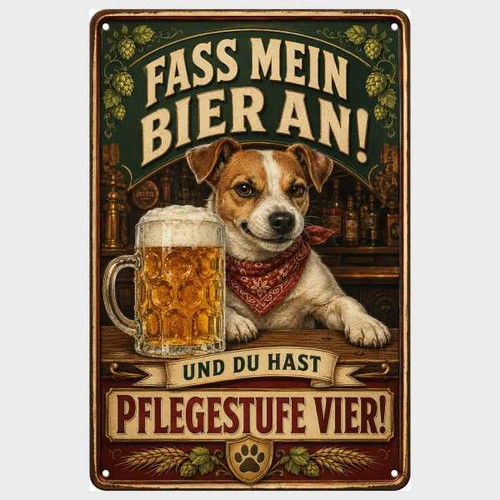Blechschild fass mein - mein, an