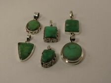 Schicke Chrysopras Anhänger mit Verschiedenen Form in Silber