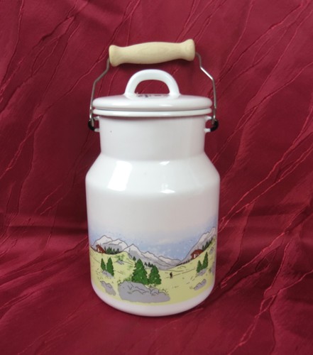 Riess emaille email milchkanne - emaille,