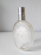 Glas Flasche Flachmann um 1900