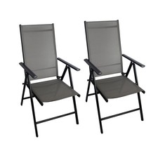 B-Ware CHILLROI® Klappsessel Aluminium 2er Set Gartenstuhl klappbar Campingstuhl