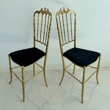 Paar Chiavari Messing Stühle