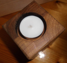 Kerzenleuchter Kerzenhalter Kerzenständer Teelichthalter Holz Höhe ca- 11 cm