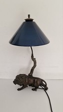 Antike Löwe & Baum | Tischlampe | Frankreich 