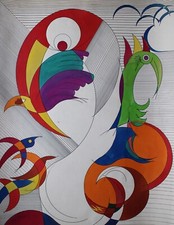 Bird Scene, Cubist