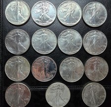 USA American Eagle 1 Oz. Silber Münzen 1 Unze Silver 15 Stück