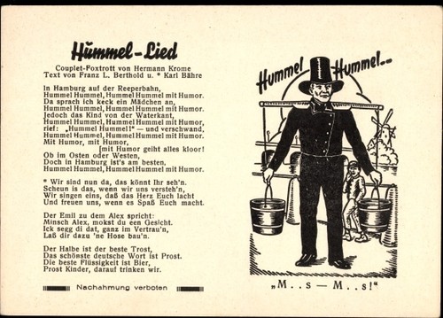 Lied hamburg stadttypen - ak,