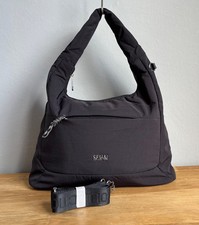 Tasche Schultertasche Handtasche Schwarz Damen Stoff vegan Beuteltasche