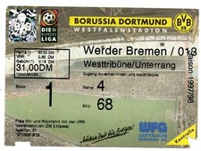 Ticket BL Borussia Dortmund - Werder Bremen 1997/98