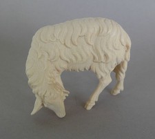 Schaf äsend 2,7 cm hoch für Krippenfiguren Größe 7 cm Holz natur AM