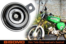 Universal Hupe Horn 12V 1,5A Ø 65mm 105dB Roller Moped Quad Motorrad E-Zeichen