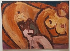 Miklòs Nèmeth (Budapest 1934-2012),  Akt ,  ÖL auf Papier