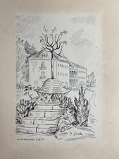 Radierung auf büttenpapier - radierung,