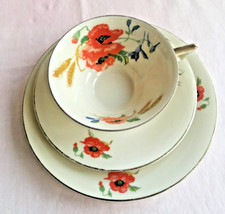 Sammeltasse  Bavaria Weissenstadt Mohn 3teilig