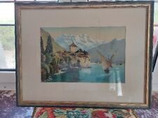 Gemälde, Schloß, Burg, Tirol Südtirol, 1920, W. Janker