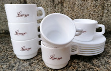 6 Lavazza Kaffeetassen m. Untertassen 6 Caffè Tassen Unterteller Arcopal Vintage
