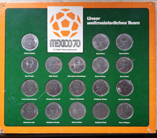 Shell Fußball Sammlermünzen WM Mexiko 1970