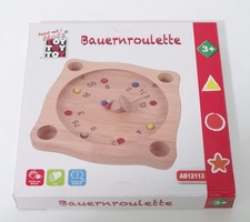Tiroler Bauernroulette Holzspielzeug 21 cm Strategiespiel Brettspiel Natur Holz