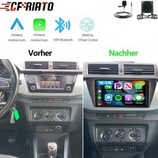9" CarPlay Android 15 Navi Radio mit Kamera Für Skoda Fabia 3 III NJ 2014-2021