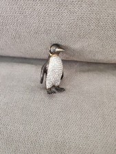 Pinguin Figur Metal Swarovski mini