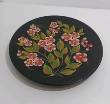 DDR Wandteller Zierteller Holzteller Lackmalerei Mit Signatur UdSSR #1